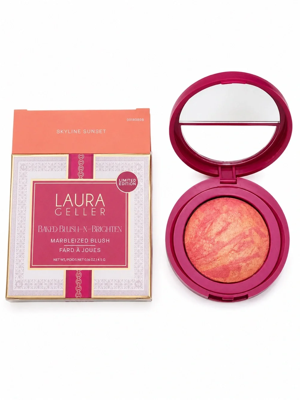 NIB Laura Geller Baked Blush-n-Brighten Marbleized Blush Skyline Sunset LE